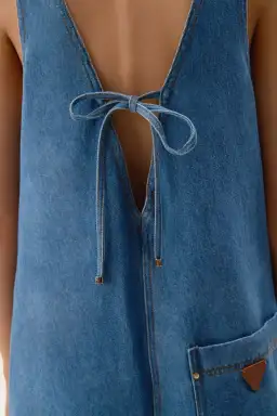 Aje Sunray Denim Playsuit Blue Size 10 for rent on The Volte - image 7