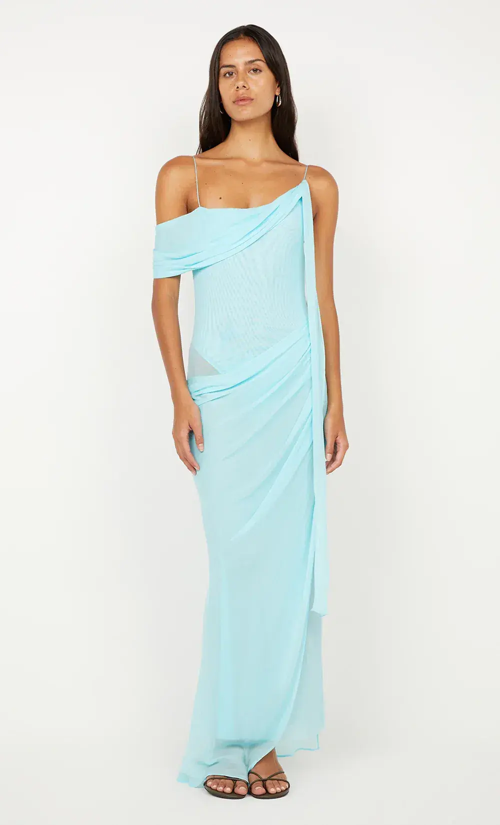 Bec & Bridge Danka Asym Maxi Dress in Blue Size 8 - Image 1