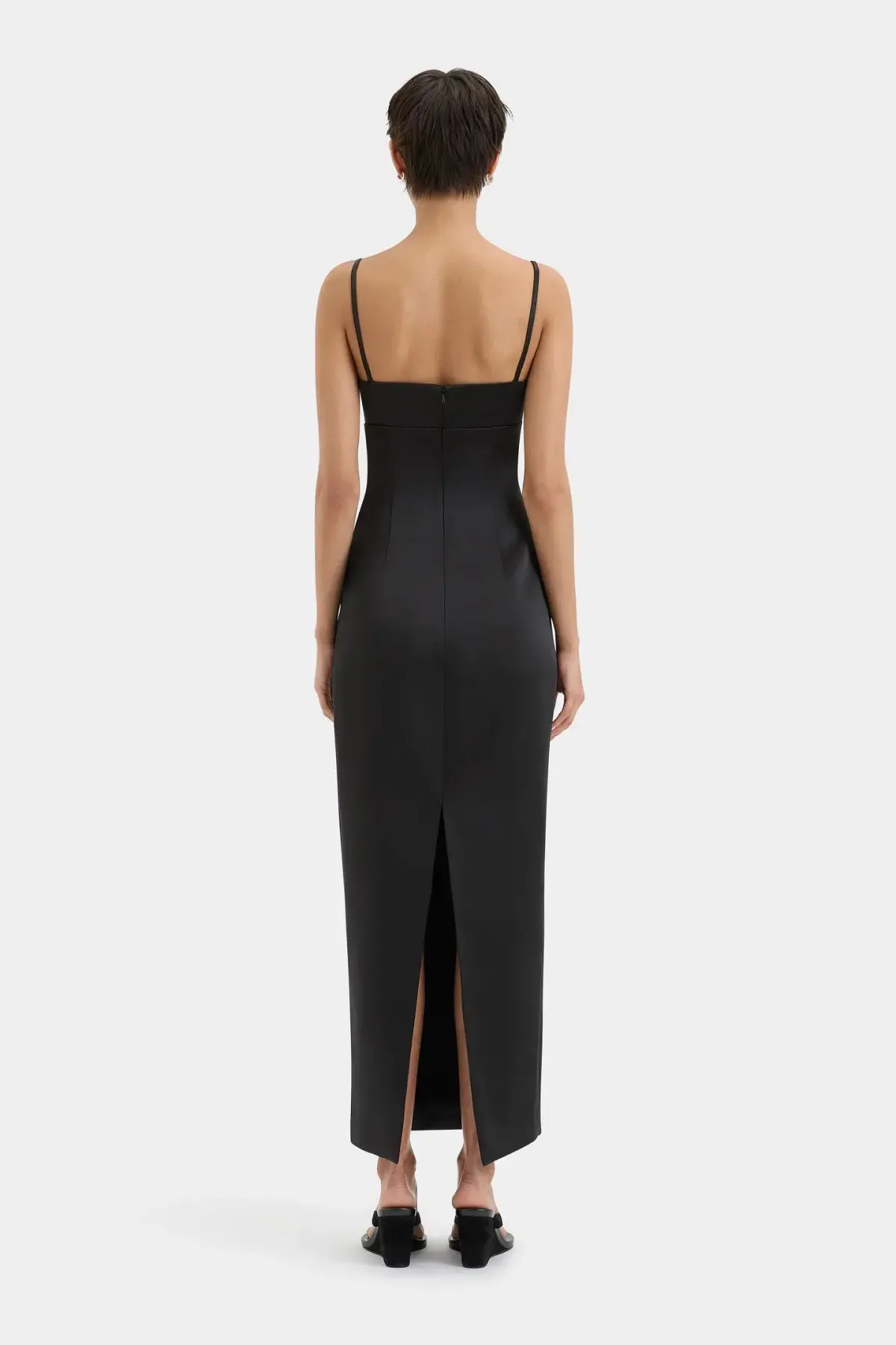 Sir the Label Poppy Column Midi Dress Black Size 12 - Image 5