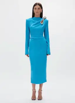 Rachel Gilbert Henrietta Midi Dress Blue AU 8 for rent on The Volte - image 1