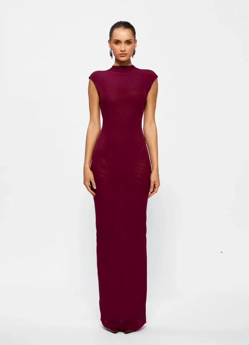 Effie Kats Caldwell Maxi Dress Burgundy Size M/ Size AU 10 for rent on The Volte - main image