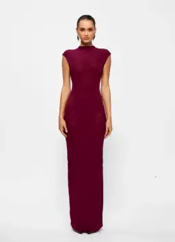 Effie Kats Caldwell Maxi Dress Burgundy Size M/ Size AU 10 for rent on The Volte - image 1