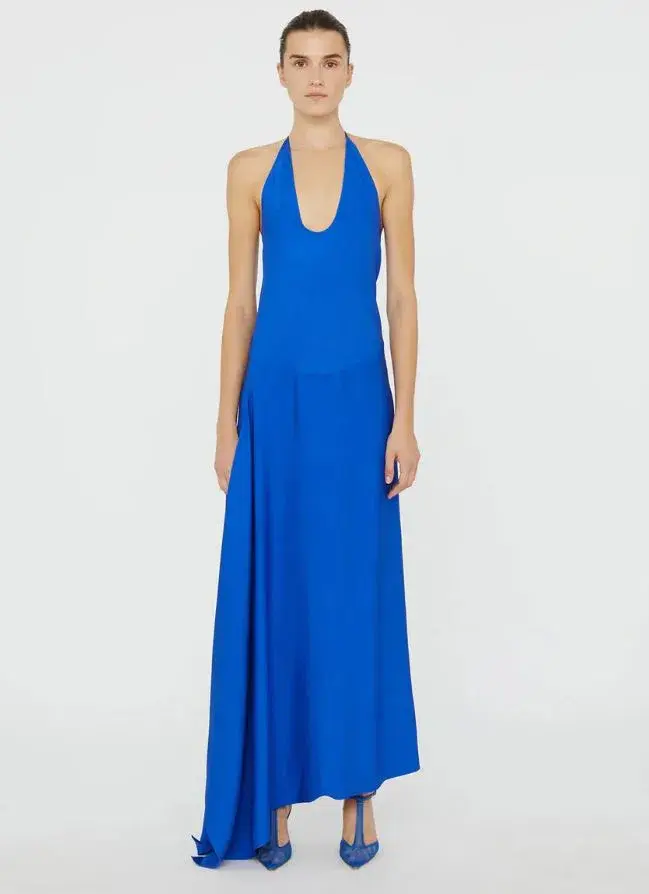 Christopher Esber Floating Split Dress Yves Blue Size 8 for rent on The Volte - main image