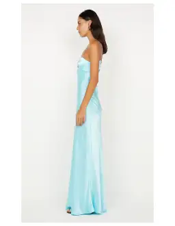 Bec and Bridge Cinder Twist Maxi Dress Turquoise Size 10 for rent on The Volte - image 4