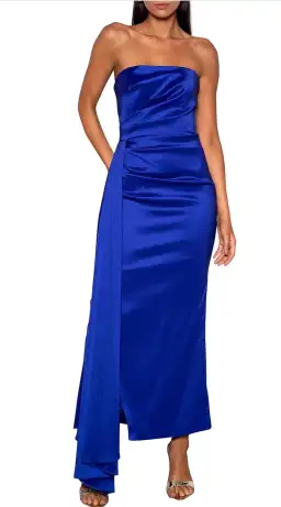 Elle Zeitoune Paulina Strapless Maxi Dress Purple Size AU 10