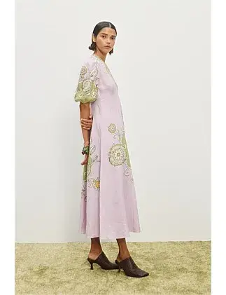 Alemais Sora Midi Dress Print Size 8 for rent on The Volte - main image