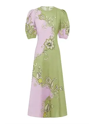 Alemais Sora Midi Dress Print Size 8 for rent on The Volte - main image