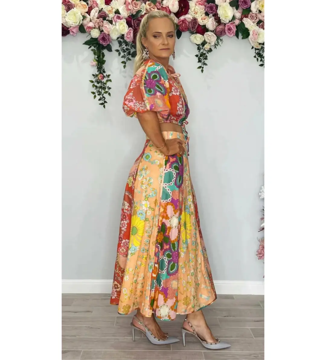 Zimmermann Lola Floral Skirt Top Set in Print Size 1 / AU10 for rent on The Volte - main image