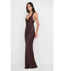 Bec and Bridge Gia Halter Maxi Dress in Dark Chocolate Size XS / AU 6 for rent on The Volte - image 2