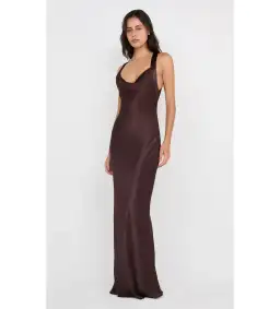 Bec and Bridge Gia Halter Maxi Dress in Dark Chocolate Size XS / AU 6 for rent on The Volte - image 1