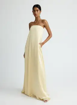 Anna Quan Delfina Maxi Dress in Champagne Size 12