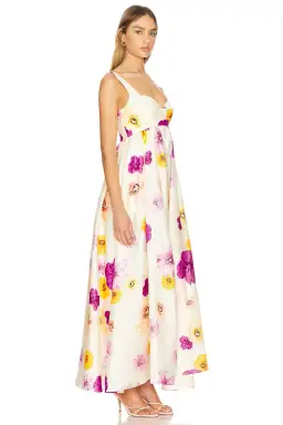 Acler Sandgate Maxi Dress Almond Poppy Size AU 10 for rent on The Volte - image 2