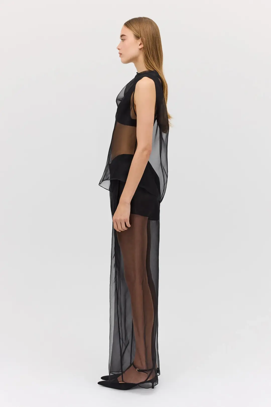 BIANCA SPENDER BLACK ORGANZA CEZANNE TOP SIZE 6/XS for rent on The Volte - main image