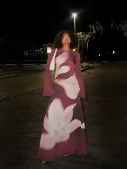 The Wolf Gang Leona Maxi Dress / Cocoa Flower Size 8 for rent on The Volte - image 5