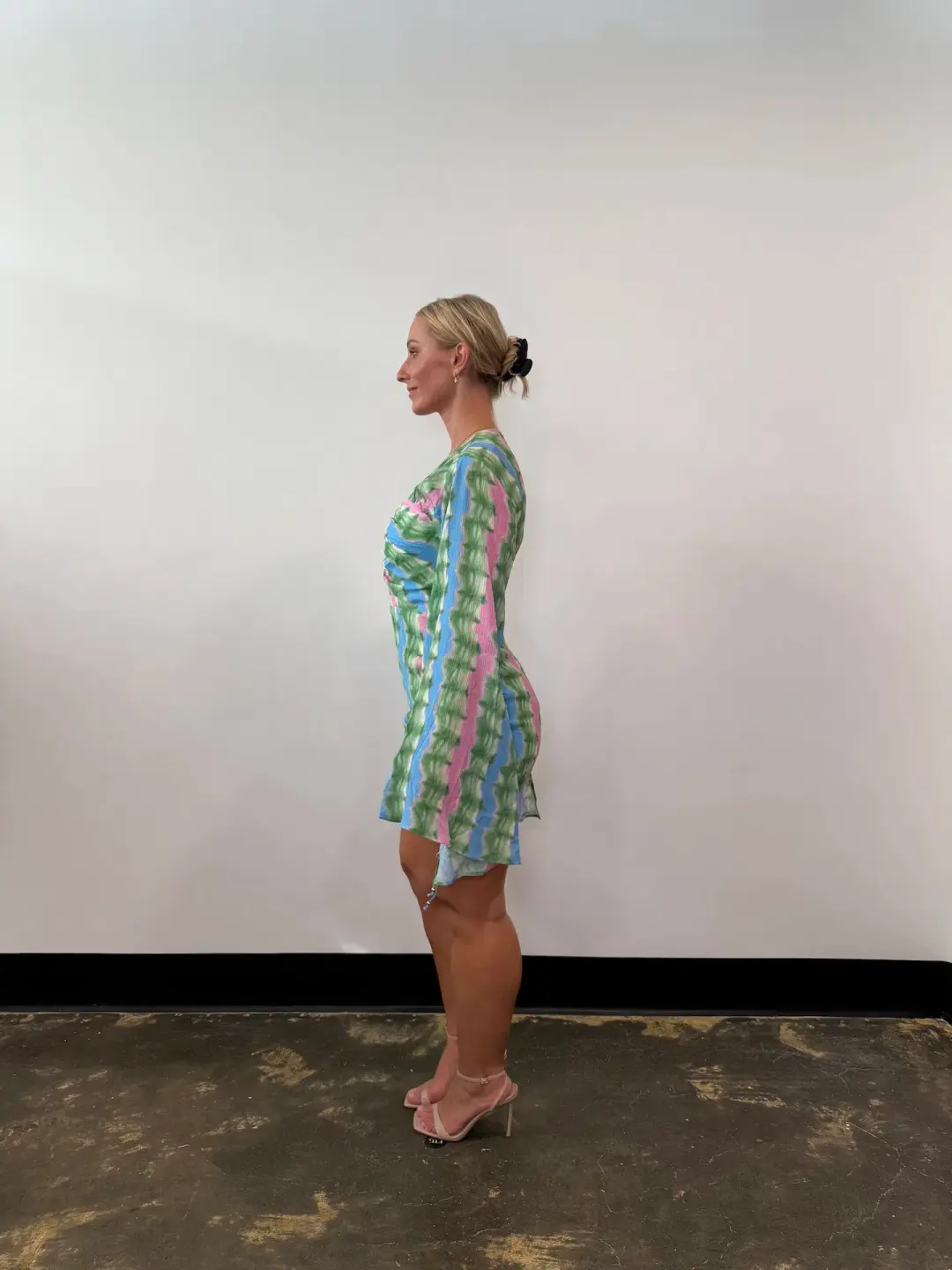 The Wolf Gang Zoya Mini Dress Tie Dye Stripe Size 12 for rent on The Volte - main image