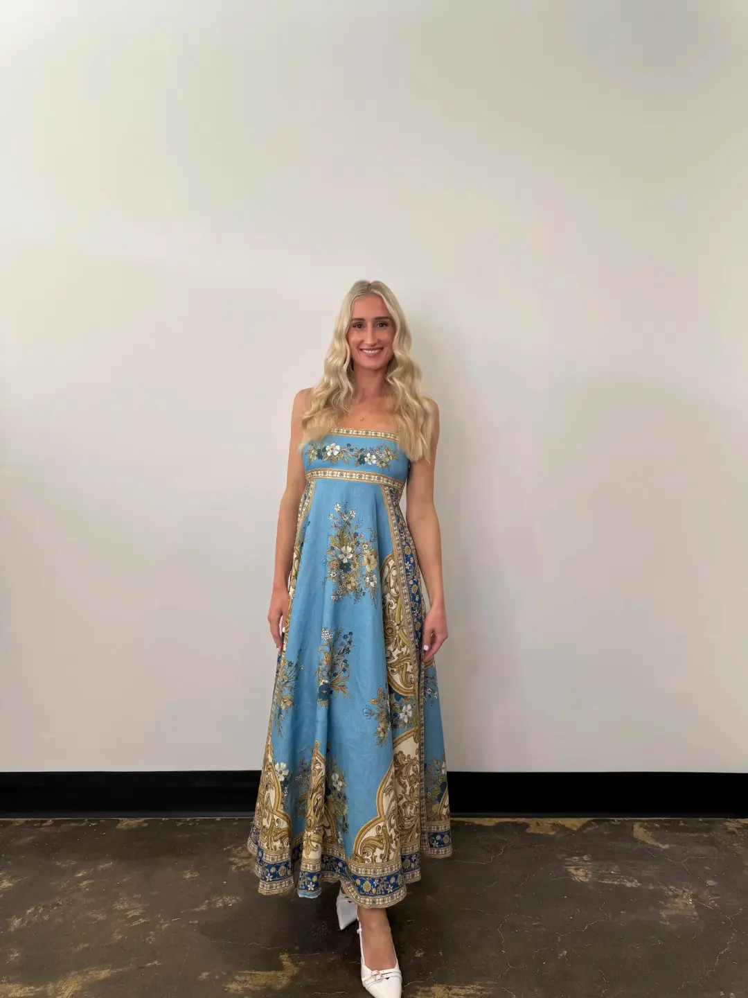 Alemais X La Sirena Exclusive Cassie Sundress Maxi Dress Print Size 10 for rent on The Volte - main image