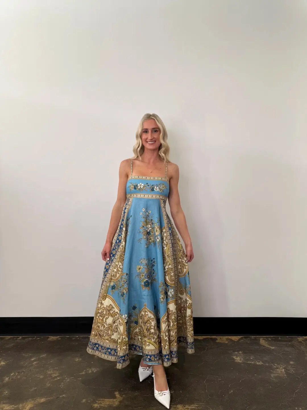 Alemais X La Sirena Exclusive Cassie Sundress Maxi Dress Print Size 10 for rent on The Volte - main image