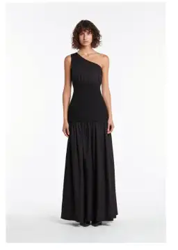 Sir The Label Sign One Shoulder Maxi Dress Black Size 1 / Size AU 6
