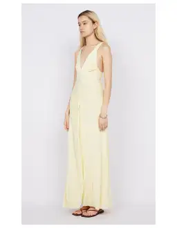 Bec & Bridge Greta Gown Maxi Dress in Butter Size AU 6 for rent on The Volte - image 2