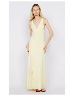 Bec & Bridge Greta Gown Maxi Dress in Butter Size AU 6 for rent on The Volte - image 1