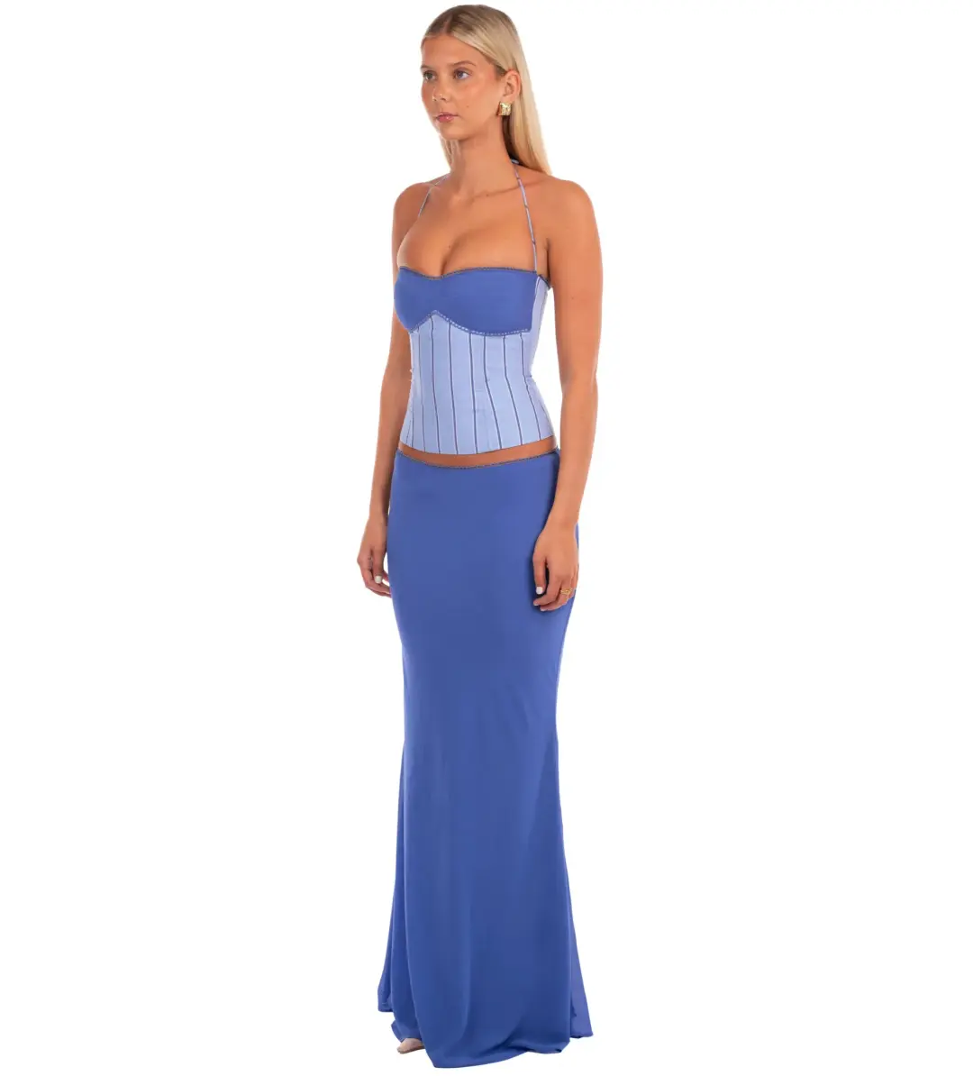 I Am Delilah Angelina Corset & Maxi Skirt in Bluebell Size S / AU 8 for rent on The Volte - main image