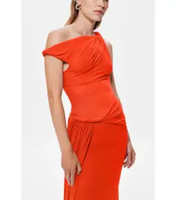 Misha Sisal Mesh Maxi Dress Chilli Red Size M / AU 10 for rent on The Volte - image 4
