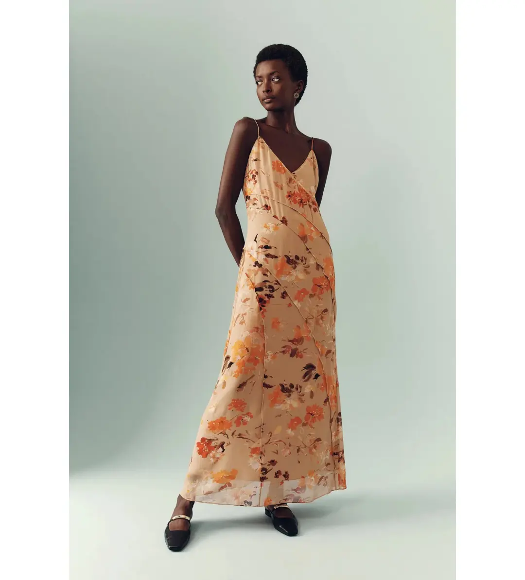 Aje Exurbia Seamed Midi Dress Meadow Blooms Size AU 10 for rent on The Volte - main image