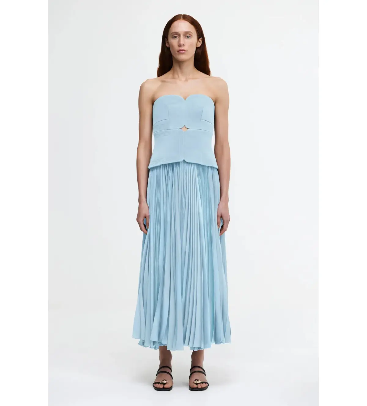 Acler Avonlea Midi Dress Celeste Blue Size AU 8 - Image 1