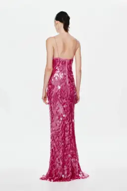 MISHA The Sapphire Sequin Maxi Dress Fuchsia Size 6/XS for rent on The Volte - image 3