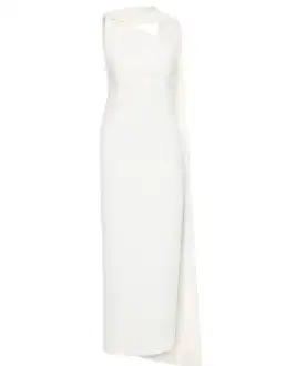 Rachel Gilbert Clara Stretch Crepe Wedding Dress Midi Ivory Size AU 8 for rent on The Volte - image 5