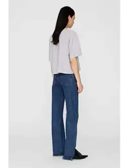 Anine Bing Johnny Cropped T-Shirt Grey Size 6/XS for rent on The Volte - image 5