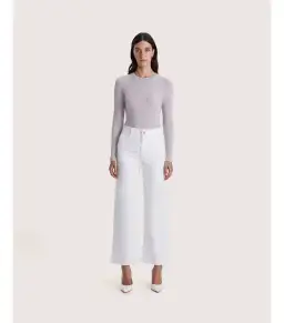 Saba Ava Wide Leg Midi Jean White Size AU 16 for rent on The Volte - image 2