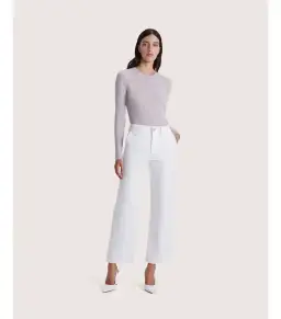 Saba Ava Wide Leg Midi Jean White Size AU 16 for rent on The Volte - image 4