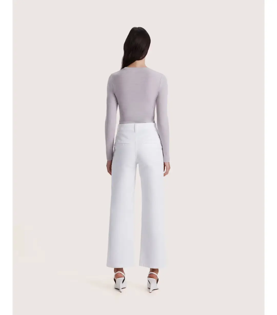 Saba Ava Wide Leg Midi Jean White Size AU 16 for rent on The Volte - main image