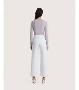 Saba Ava Wide Leg Midi Jean White Size AU 16 for rent on The Volte - image 5