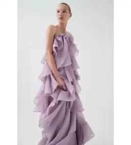 Aje Pandorea Layered Maxi Dress Lilac Size 16/XXL for rent on The Volte - image 4