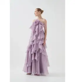 Aje Pandorea Layered Maxi Dress Lilac Size 16/XXL for rent on The Volte - image 2
