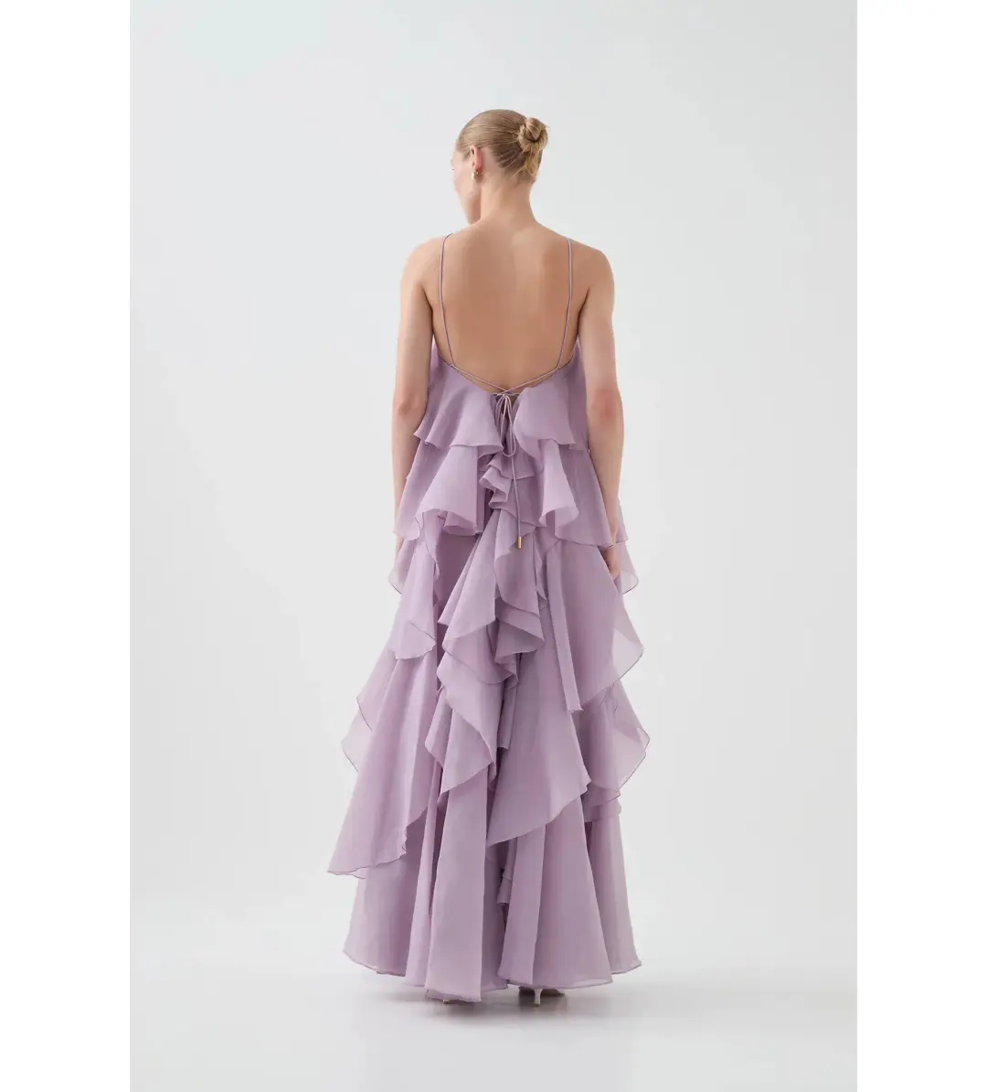 Aje Pandorea Layered Maxi Dress Lilac Size 16/XXL for rent on The Volte - main image