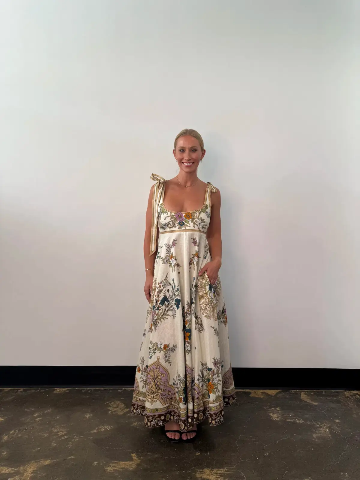 Alemais Antoinette Ballet Midi Sundress in Floral Cream Size AU 10 - Image 4