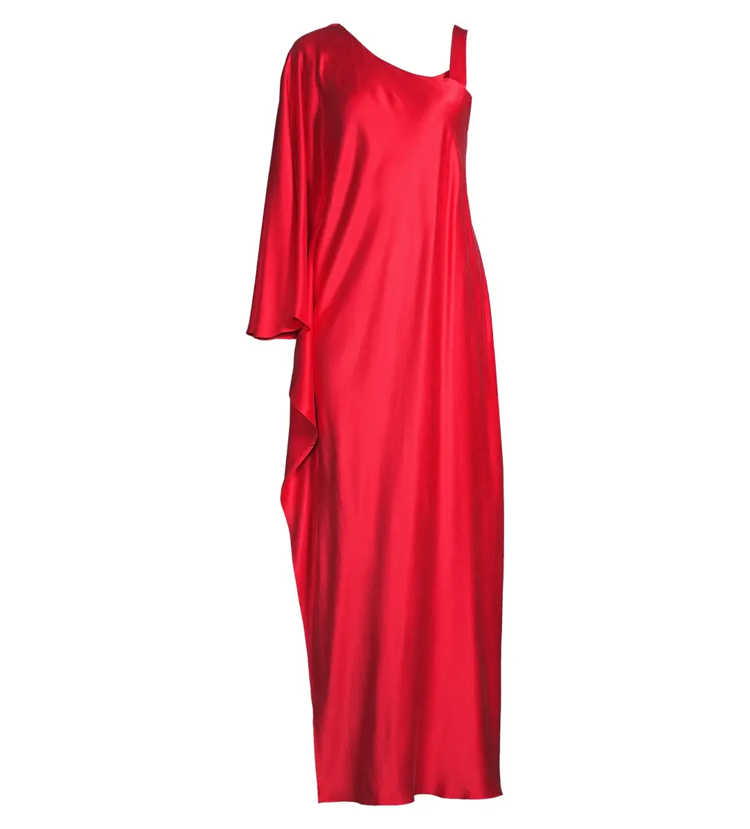 Ginger and Smart Grace One Shoulder Silk Maxi Dress in Red Size AU 16 for rent on The Volte - main image