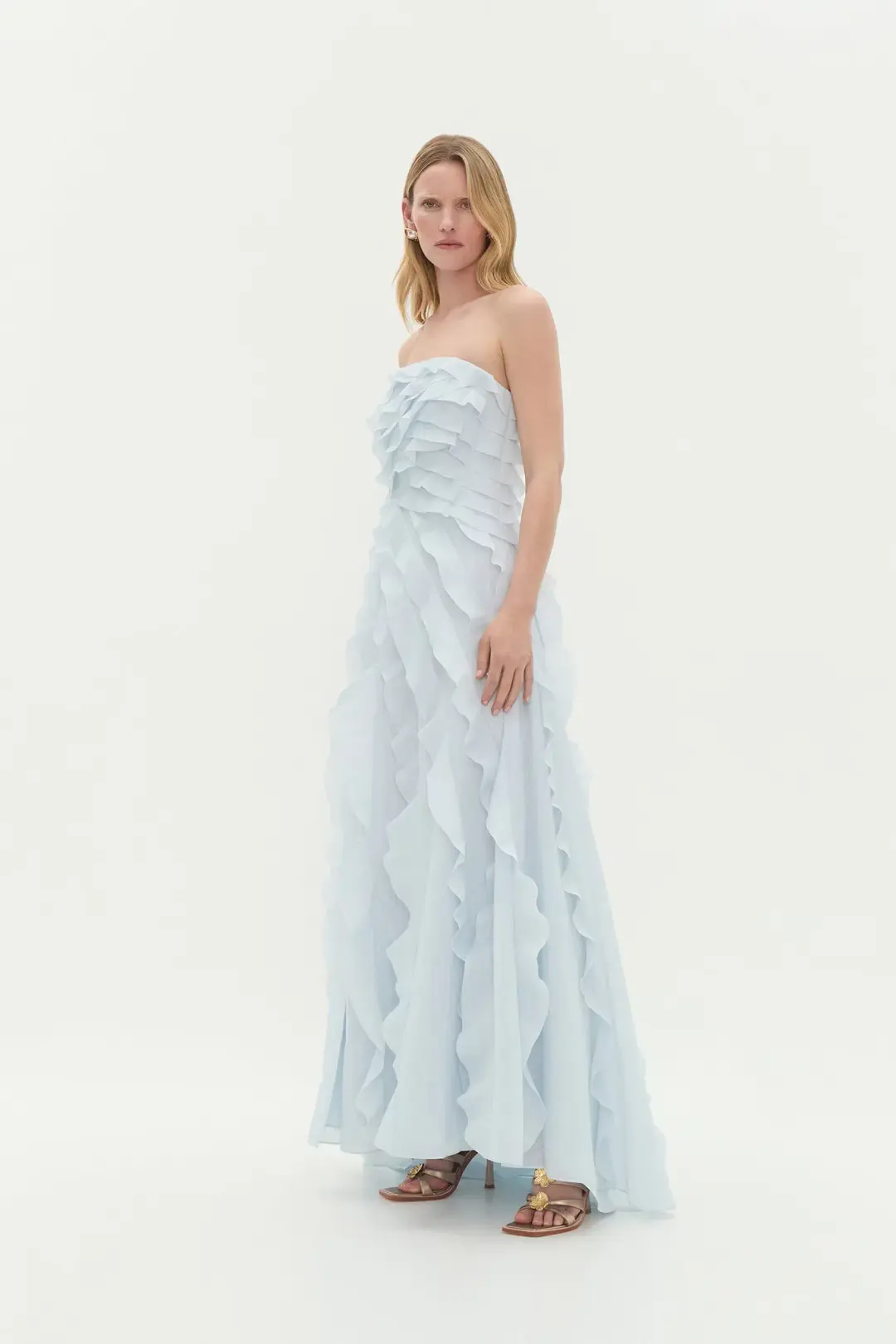 Aje Allaire Maxi Gown Pastel Blue Size 12 for rent on The Volte - main image