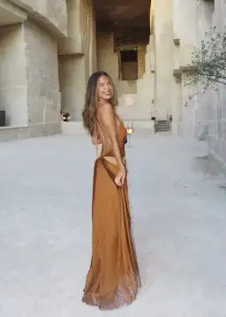 Arcina Ori Devora Dress Maxi Brown Size AU 8 for rent on The Volte - image 2