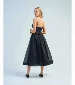 Zimmermann Hypnotic V Neck Midi Dress in Black Size 4 / AU 16 for rent on The Volte - image 3