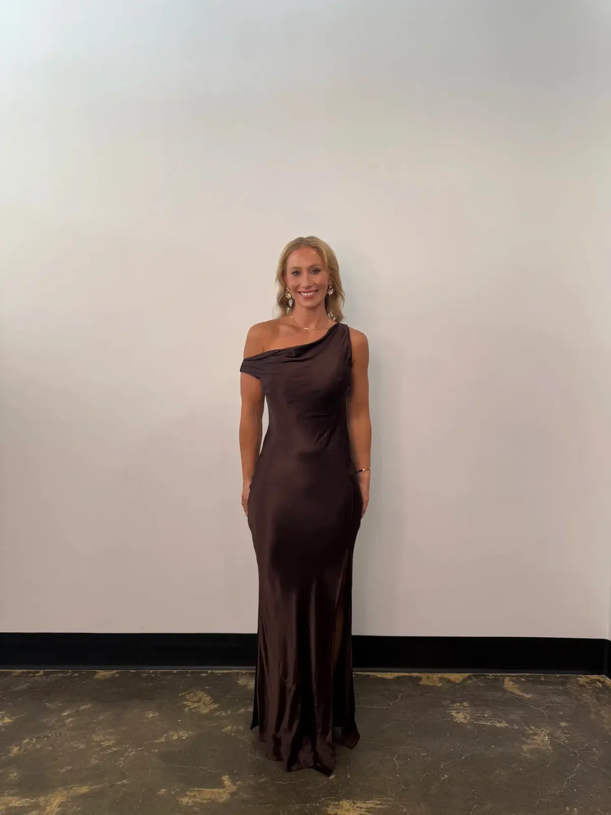 Bec & Bridge Sol Asym Maxi Dress Dark Chocolate Size AU 10 - Image 1