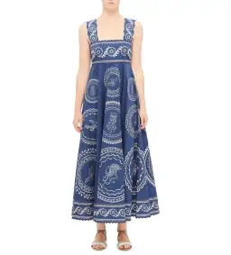 Alemais Oceane Summer Dress Blue Print Size 10