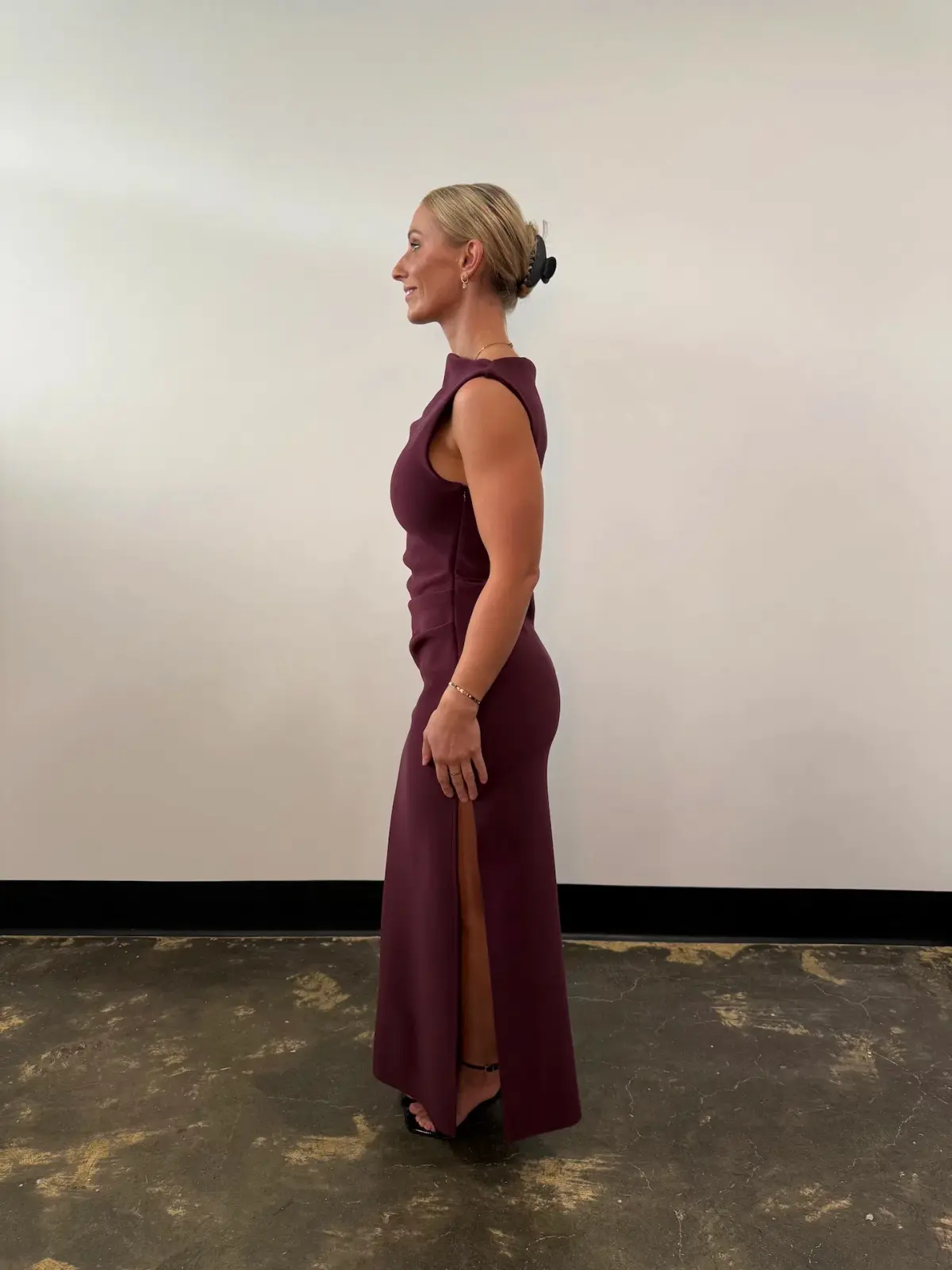 Bec & Bridge Leora Asym Maxi Dress Plum Size 10 - Image 2