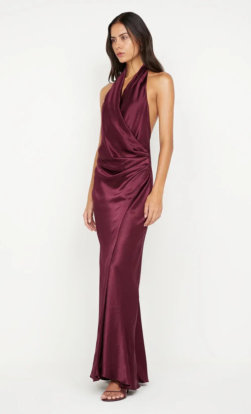 BEC & BRIDGE ELISIA WRAP MAXI DRESS / PLUM / SIZE 10 for rent on The Volte - main image