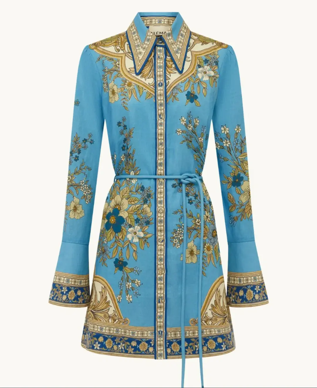 Alemais Cassie Mini Dress in Blue Floral Size 16 for rent on The Volte - main image