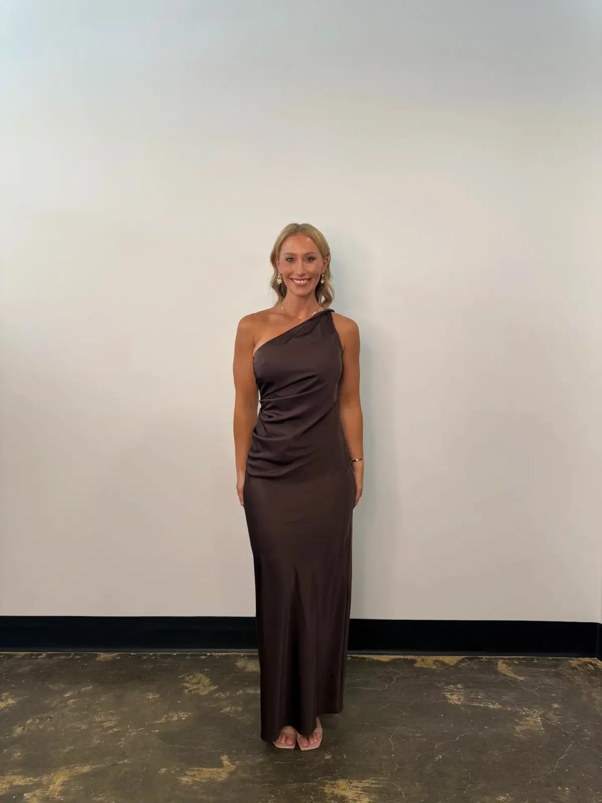 Bec & Bridge Lunetta Asym Maxi Dress in Dark Chocolate Size AU 12 - Image 1