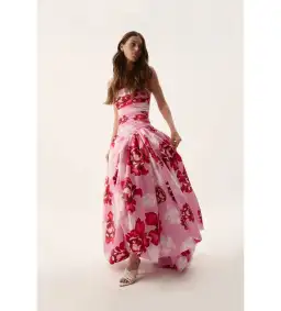 Aje Behold Maxi Dress Pink Boldly Blooming Size AU 10 for rent on The Volte - image 3